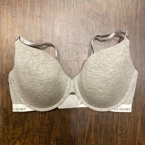 Victoria’s Secret grey t-shirt bra - lightly lined demi size 36DD